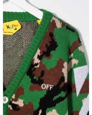 Off-White Kids カモフラージュ柄カーディガン - サムネイル3