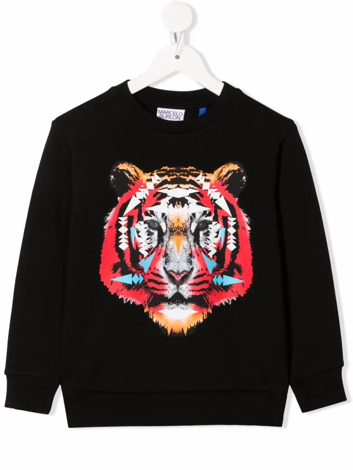 COUNTY OF MILAN KIDS 虎柄コットン スウェットシャツ - 画像1