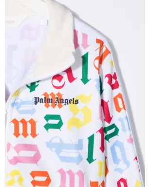 Palm Angels Kids モノグラムプリント トラックジャケット - サムネイル3