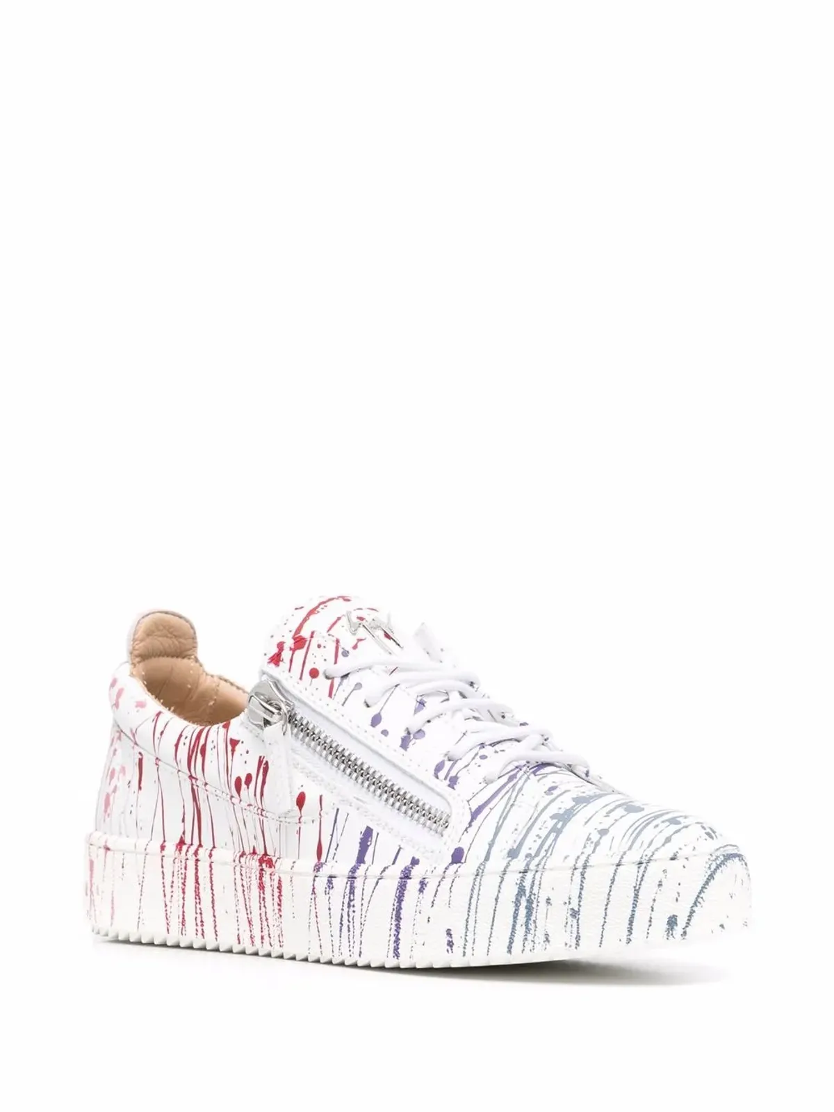 Giuseppe Zanotti フランキー ペイントスプラター スニーカー - 画像2