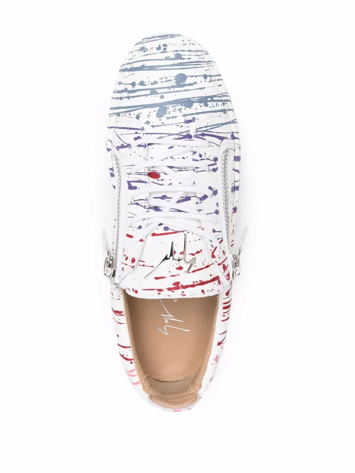 Giuseppe Zanotti フランキー ペイントスプラター スニーカー - 画像4
