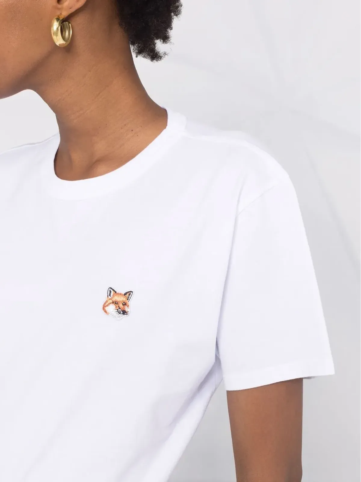 Maison Kitsuné Foxアップリケ付きコットンTシャツ - 画像3