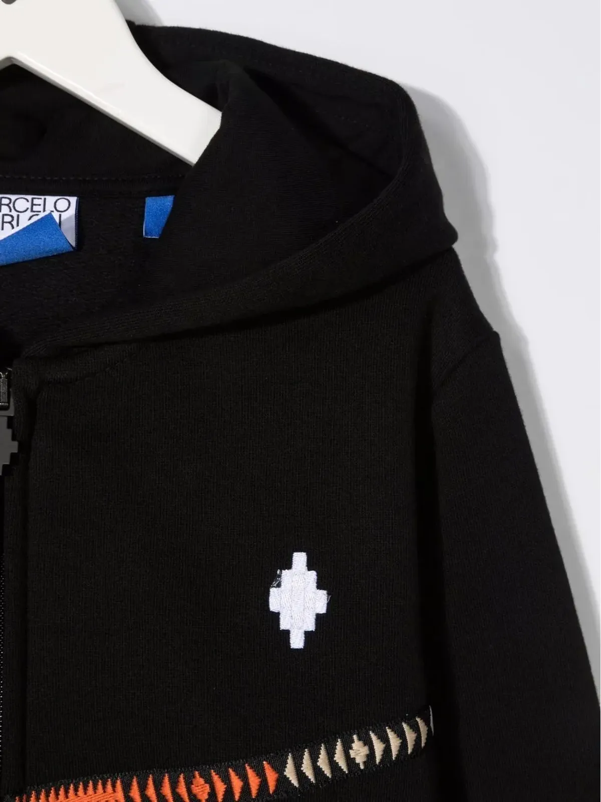 COUNTY OF MILAN KIDS テープディテール ロゴ フード付きパーカー - 画像3