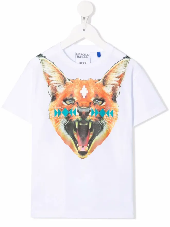 COUNTY OF MILAN KIDS COUNTY OF MILAN KIDS カラカルプリント コットンTシャツ ホワイトの商品画像