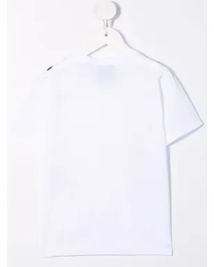 COUNTY OF MILAN KIDS カラカルプリント コットンTシャツ ホワイト - サムネイル2