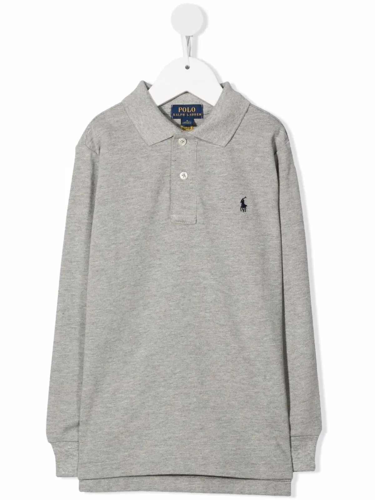 POLO RALPH LAUREN KIDS ポニー ロゴ長袖ポロトップ - グレー - 画像1