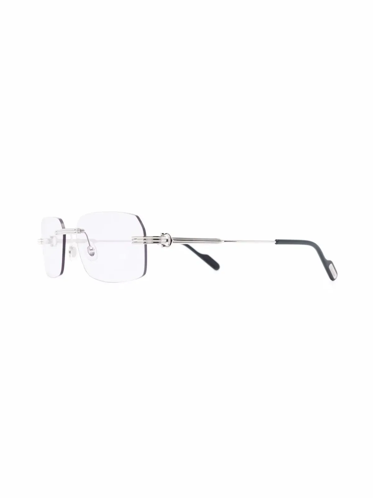 Cartier Eyewear ナロー・スクエアフレーム眼鏡 - シルバー - 画像2