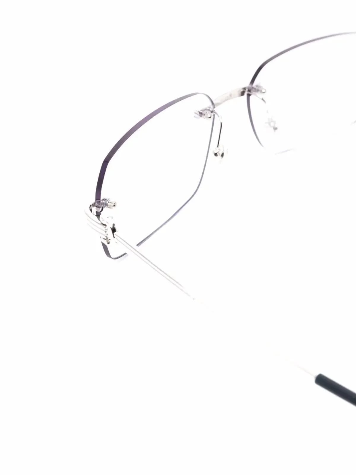 Cartier Eyewear ナロー・スクエアフレーム眼鏡 - シルバー - 画像3