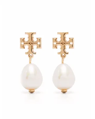 Tory Burch Kira パール ダブルフープ イヤリング - ゴールド - サムネイル1