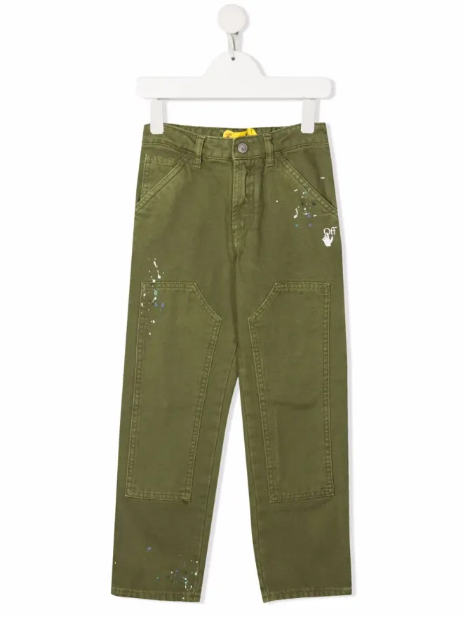 Off-White Kids Off-White Kids ペイントスプラッター・ストレートパンツの商品画像