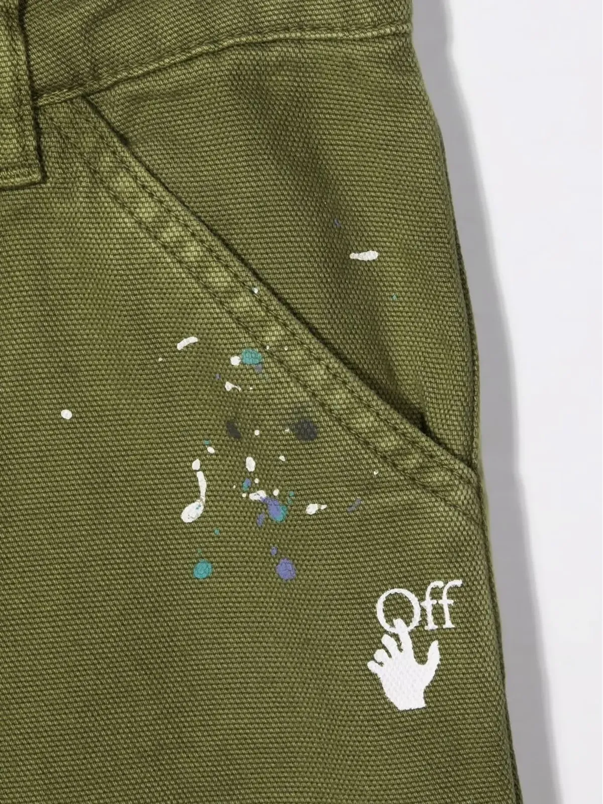 Off-White Kids ペイントスプラッター・ストレートパンツ - 画像3