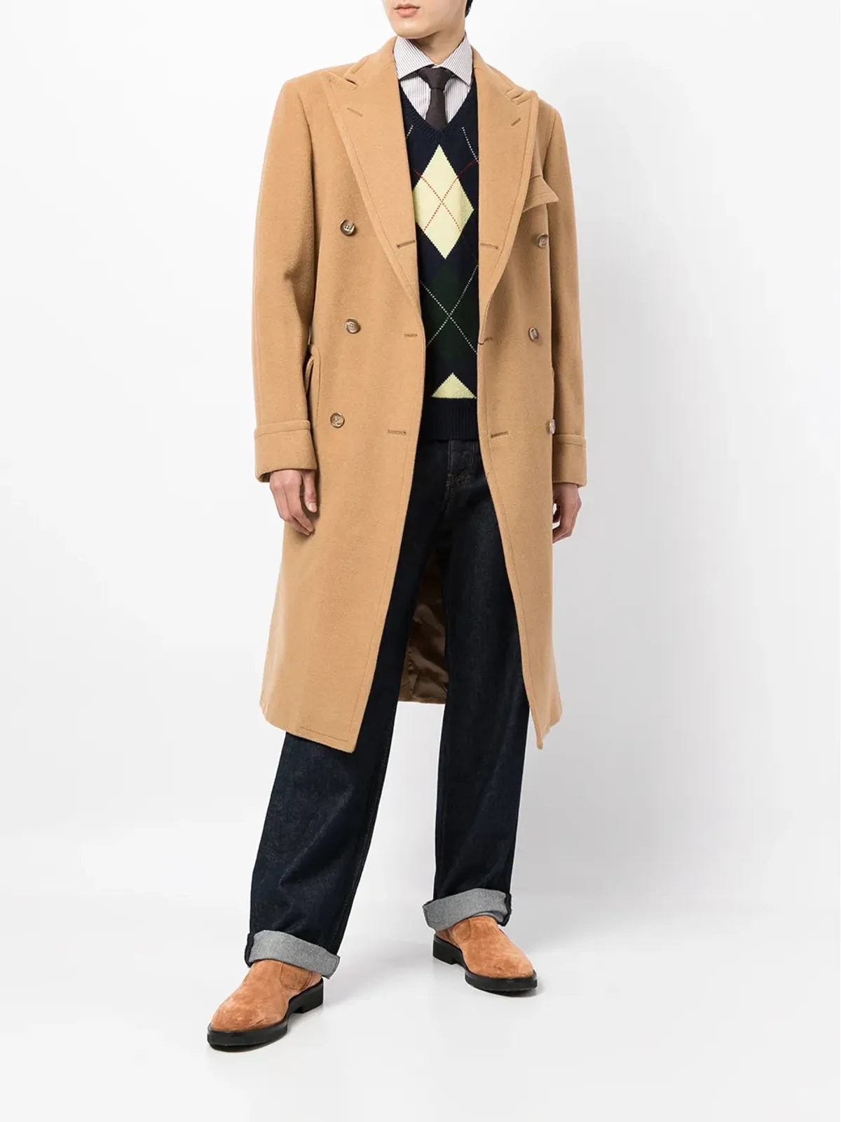 Polo Ralph Lauren ダブルブレストトップコート ブラウン - 画像2