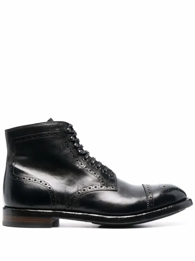 Officine Creative Officine Creative ブローグディテール レザーバイカーブーツの商品画像
