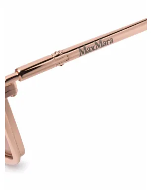 Max Mara Eyewear オーバーサイズの幾何学フレーム パイロットサングラス - サムネイル3