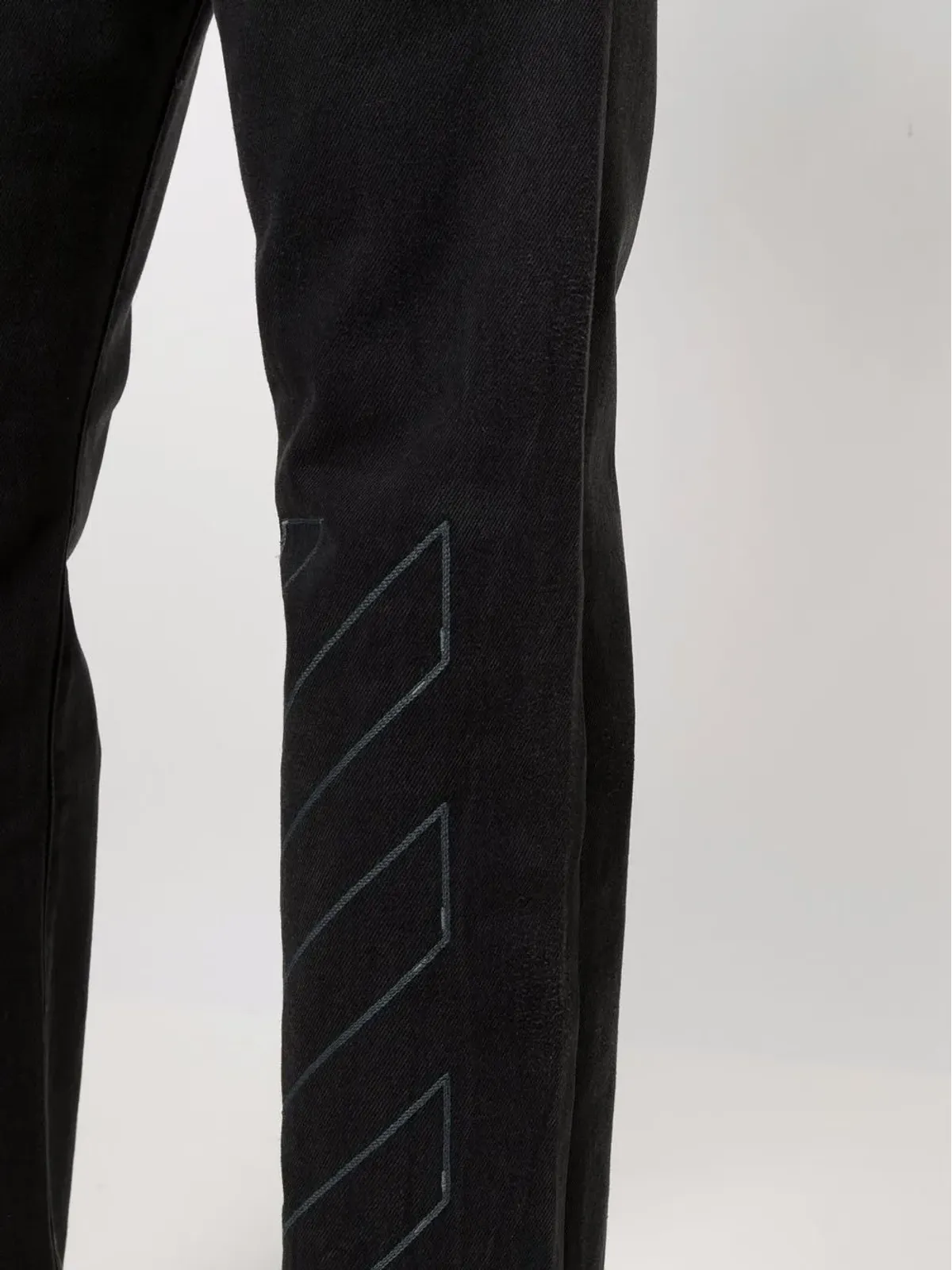 Off-White Diag スリムフィットジーンズ - ブラック - 画像5