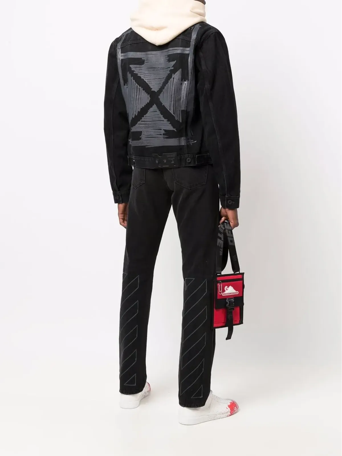 Off-White Diag スリムフィットジーンズ - ブラック - 画像2