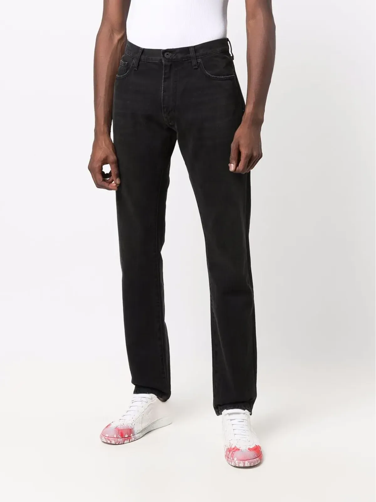 Off-White Diag スリムフィットジーンズ - ブラック - 画像3