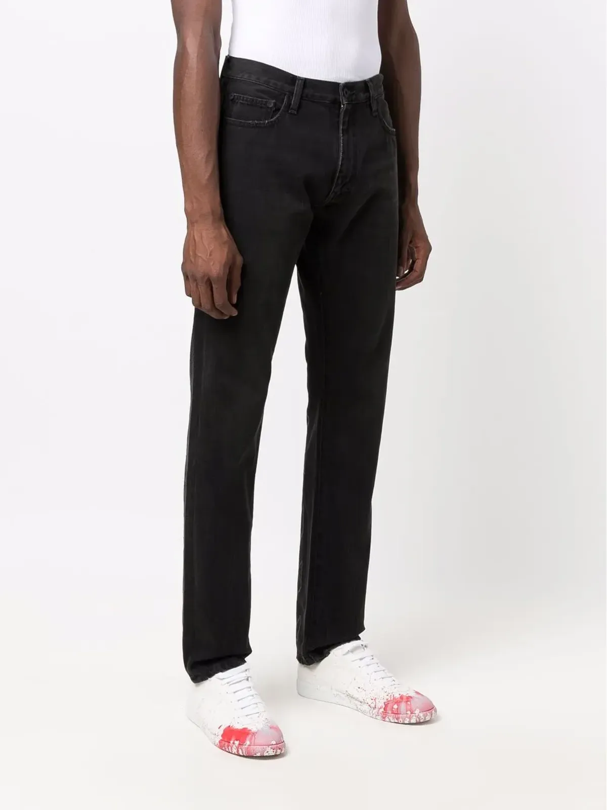 Off-White Diag スリムフィットジーンズ - ブラック - 画像4