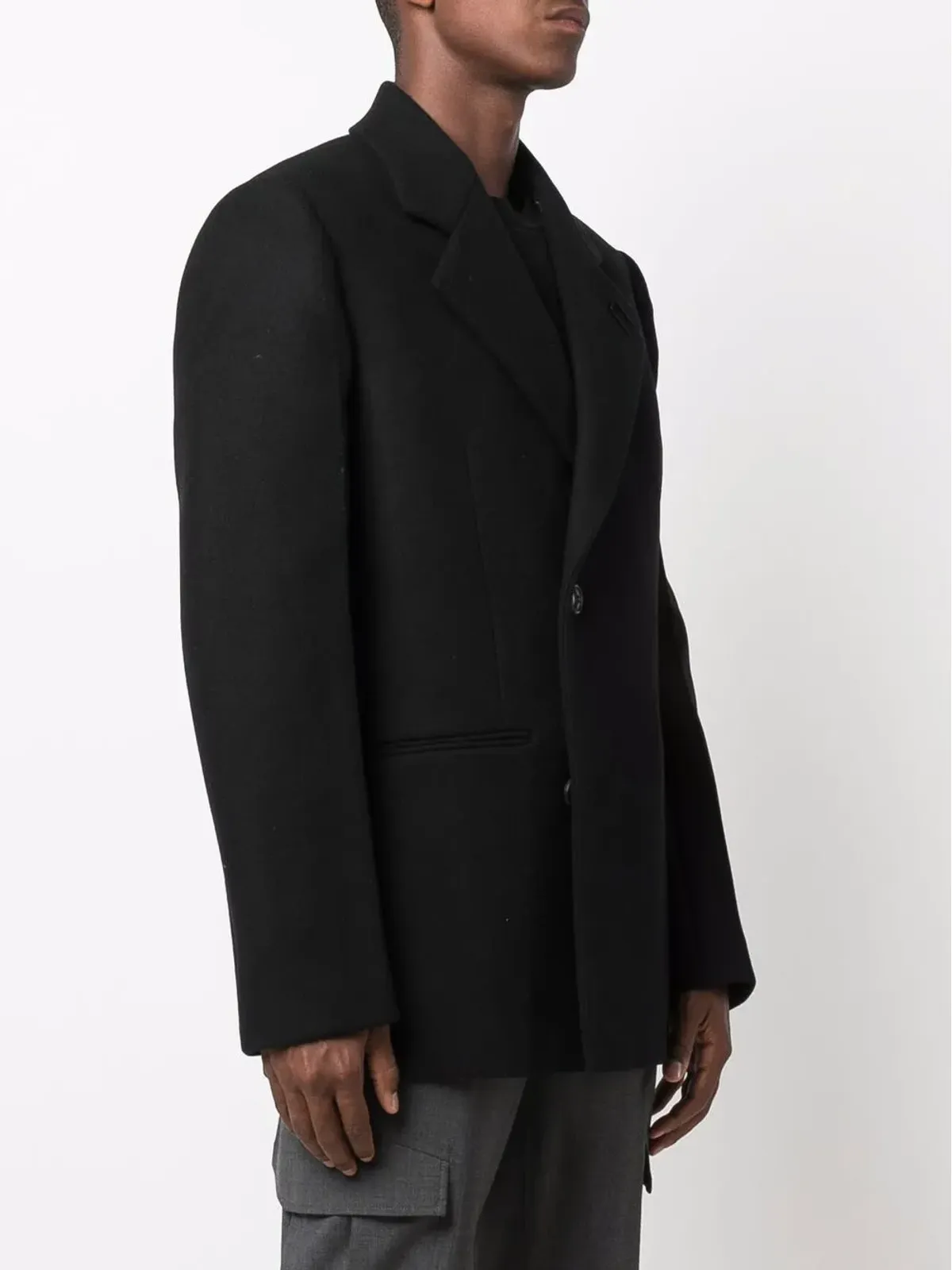 Off-White ダブルブレストショートコート - 画像3