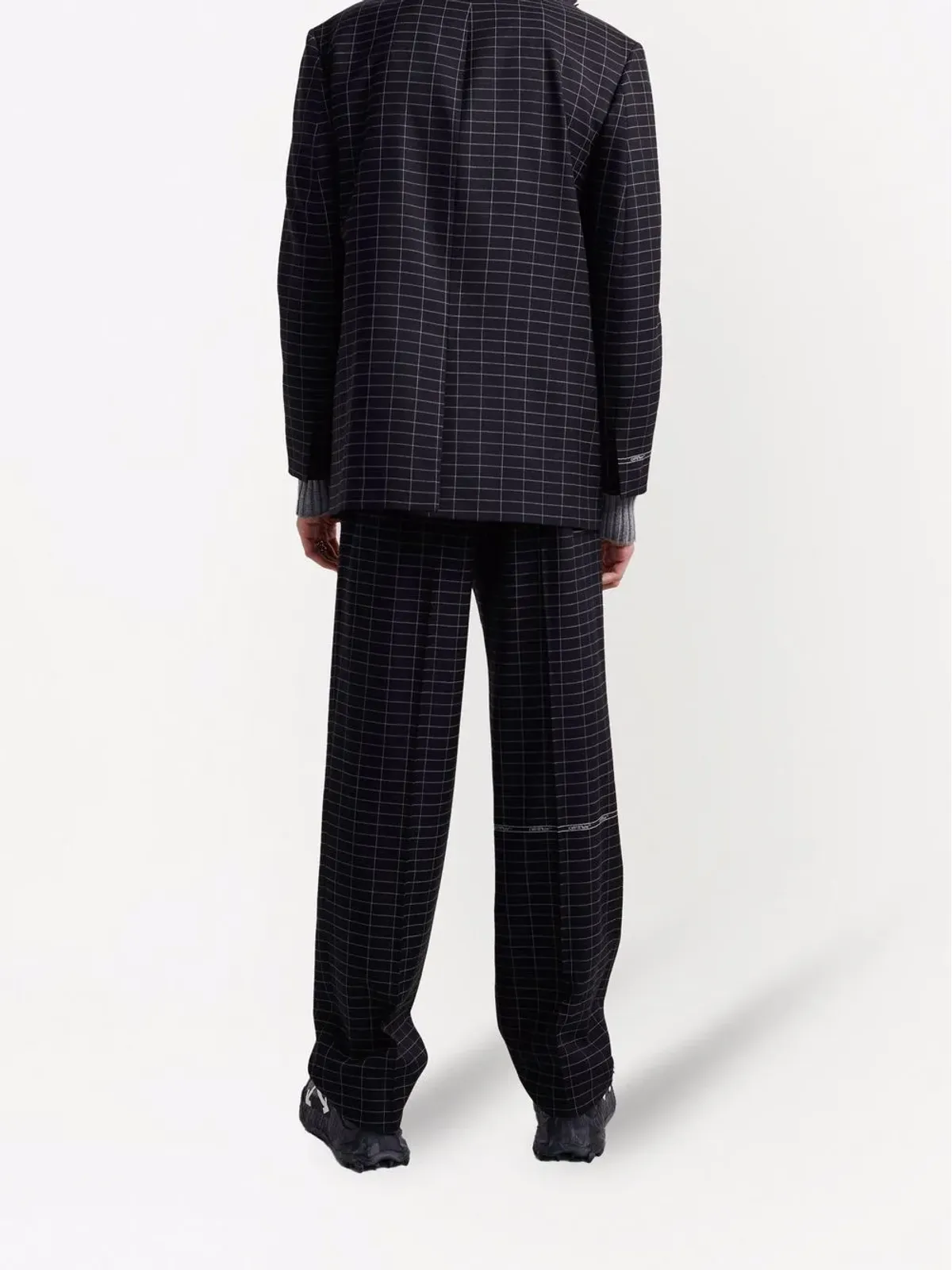 Off-White チェック柄シングルブレストブレザー - 画像4