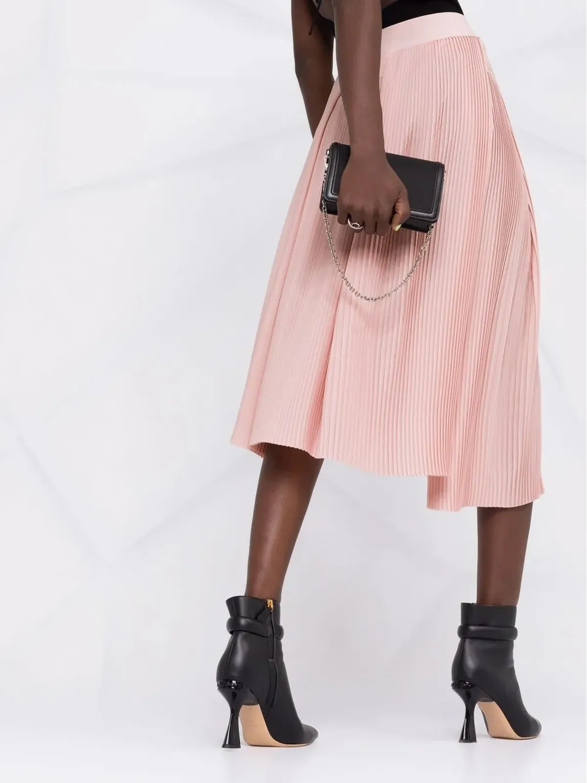 Givenchy アシンメトリックプリーツミディスカート - 画像3