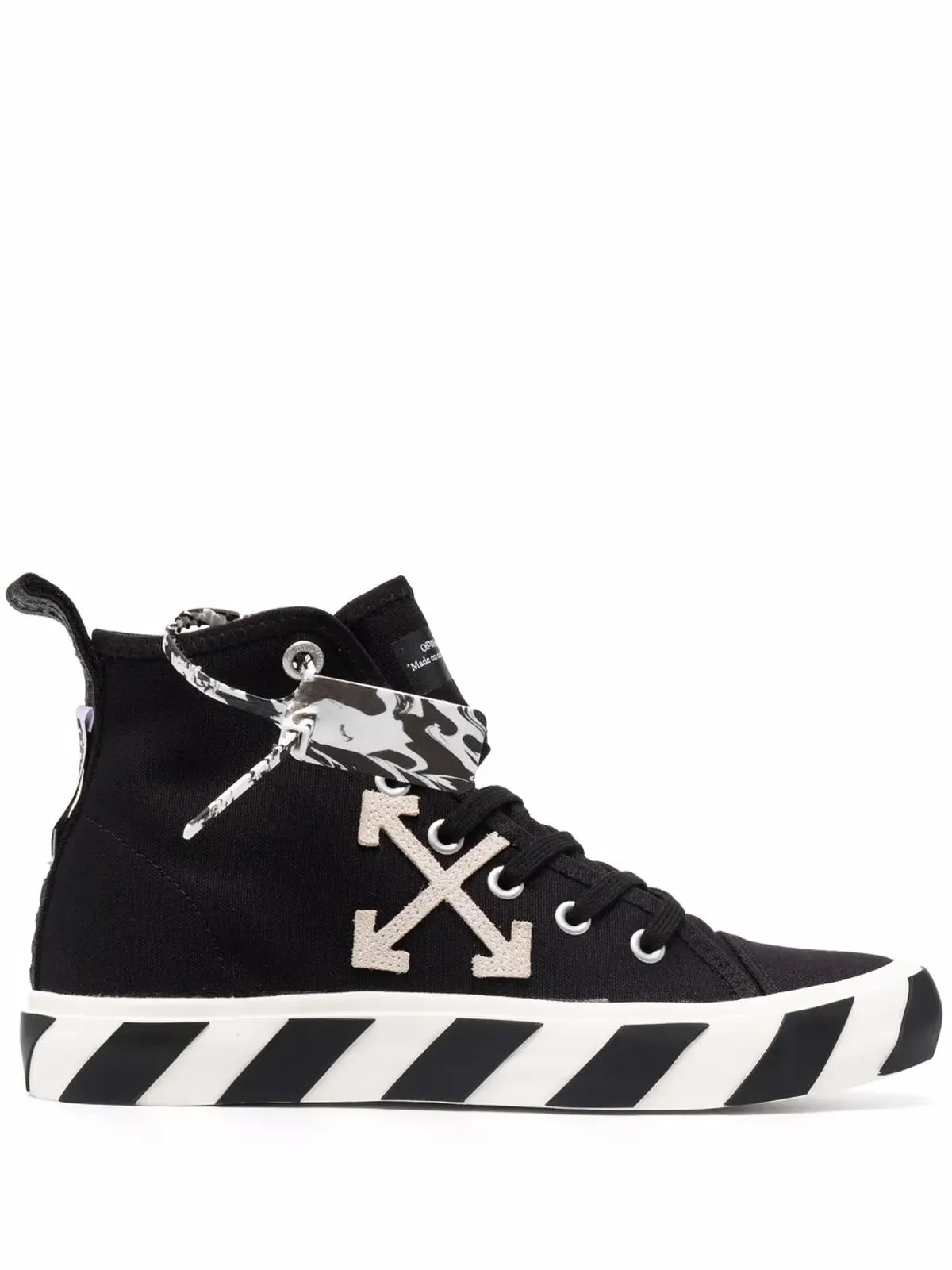 Off-White ヴァルカナイズド ミッドトップ スニーカー - ブラック - 画像1