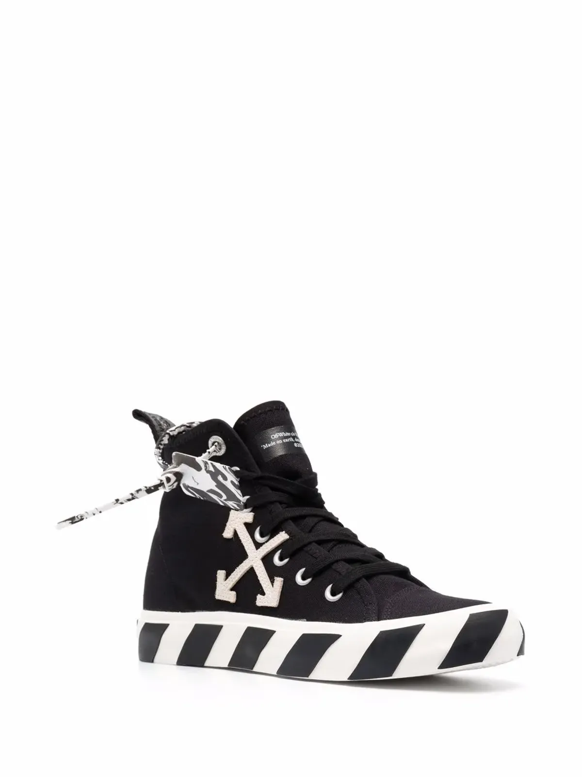 Off-White ヴァルカナイズド ミッドトップ スニーカー - ブラック - 画像2