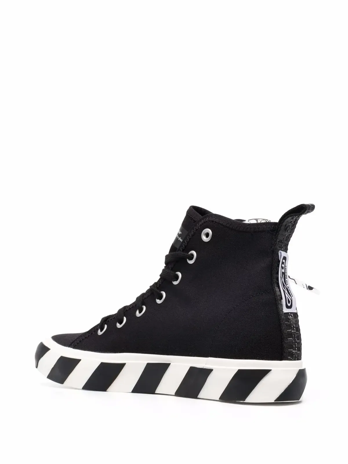 Off-White ヴァルカナイズド ミッドトップ スニーカー - ブラック - 画像3
