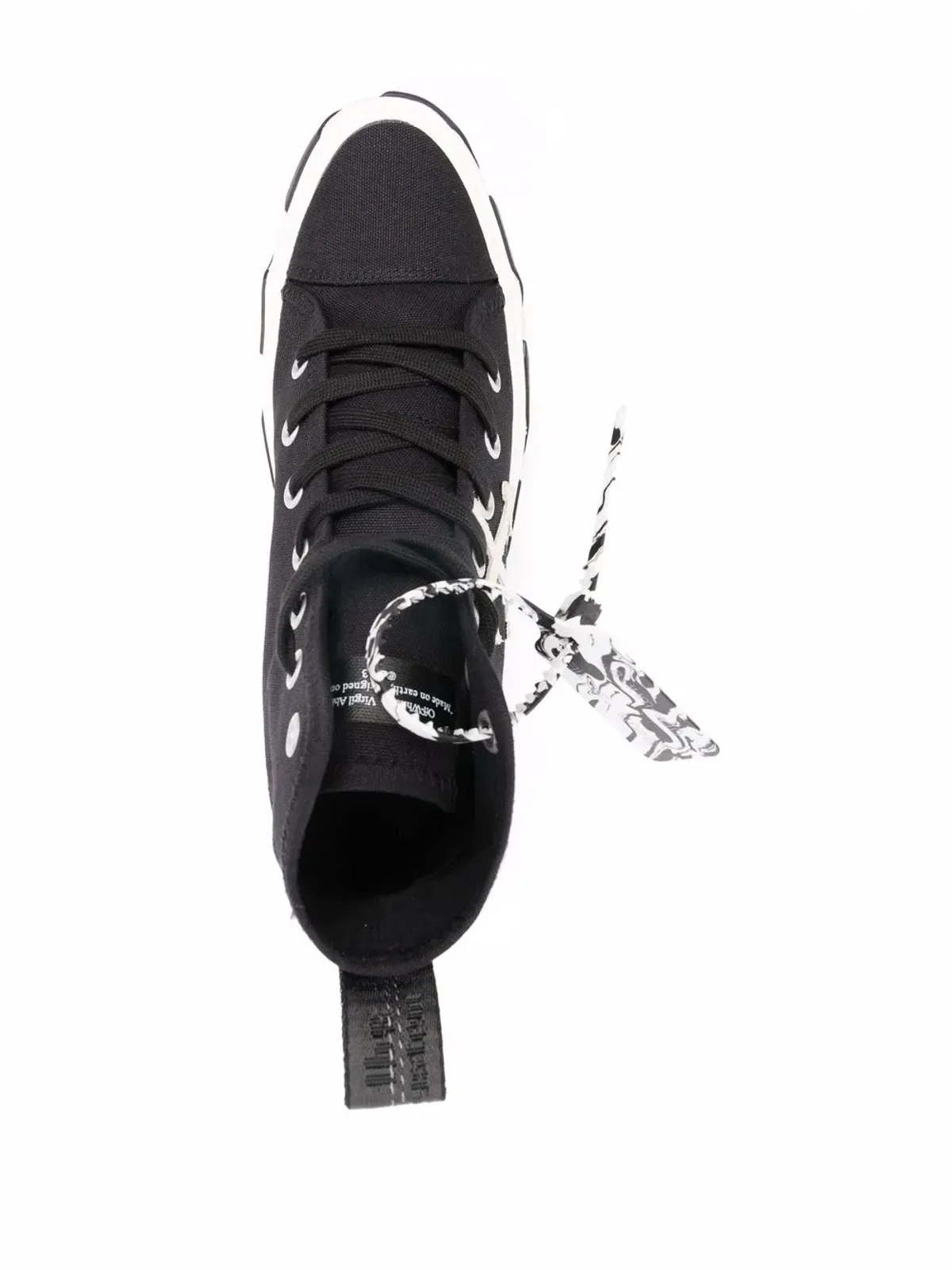 Off-White ヴァルカナイズド ミッドトップ スニーカー - ブラック - 画像4
