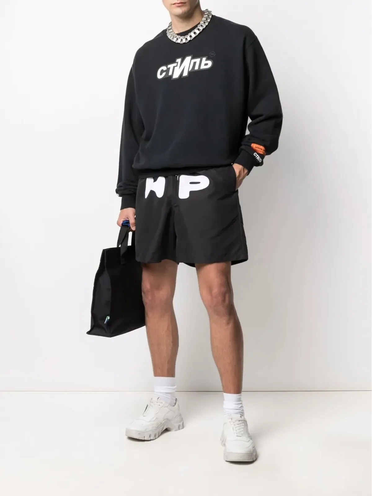 Heron Preston ロゴプリント クルーネック スウェットシャツ - 画像2