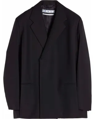 Off-White crease double breasted blazer - Black - サムネイル1