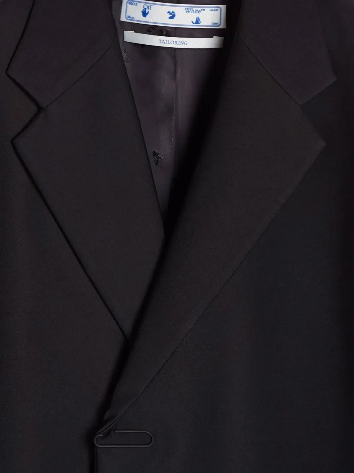 Off-White crease double breasted blazer - Black - 画像5