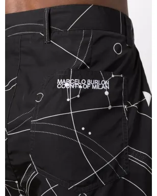 COUNTY OF MILAN アストラル柄プリーツ入りチノパンツ - サムネイル5