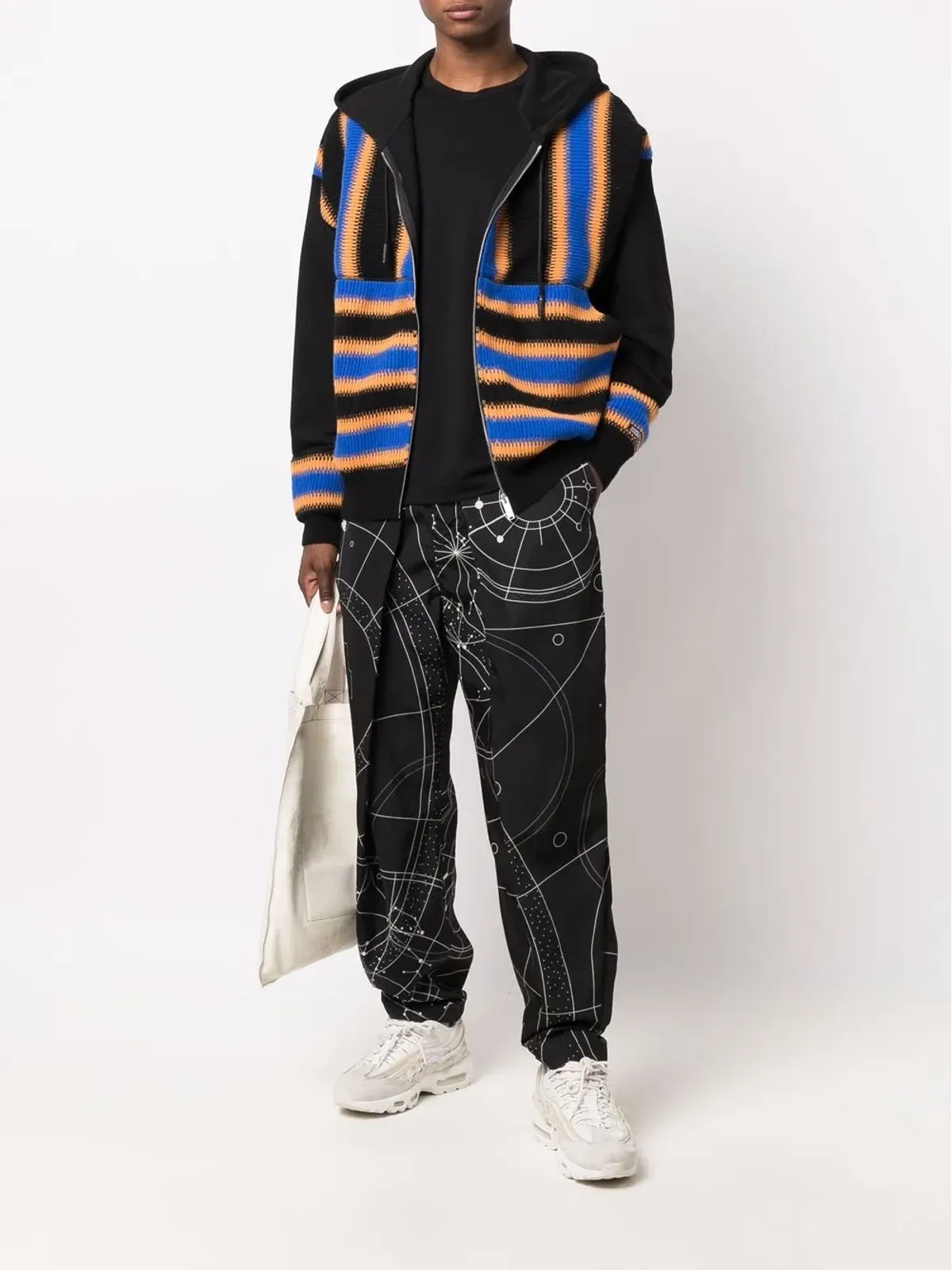 COUNTY OF MILAN アストラル柄プリーツ入りチノパンツ - 画像2