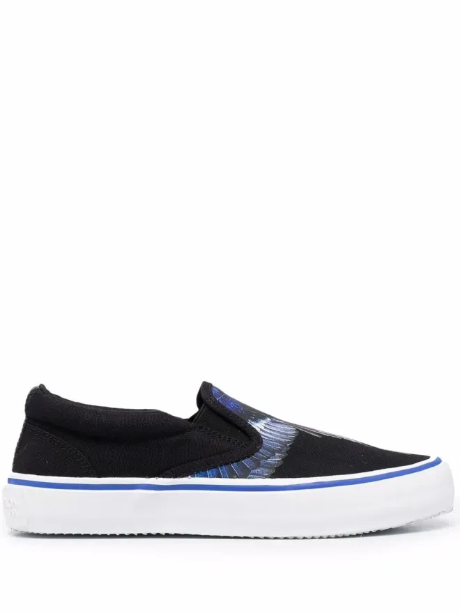 COUNTY OF MILAN COUNTY OF MILAN Wings-print slip-on sneakers - Blackの商品画像