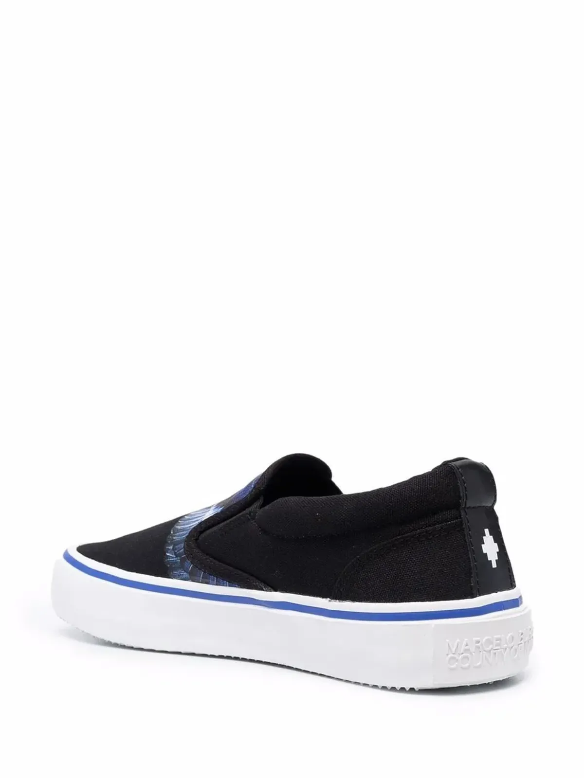 COUNTY OF MILAN Wings-print slip-on sneakers - Black - 画像3