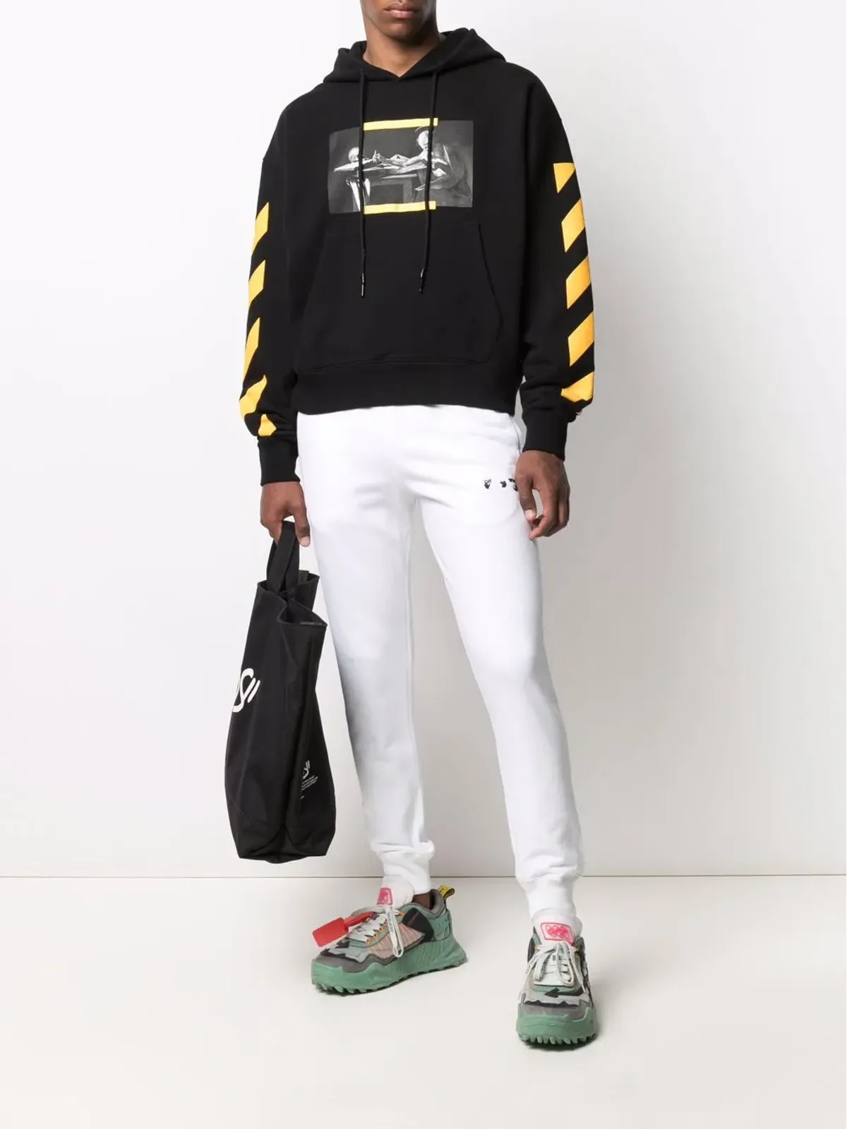 Off-White Carav Diag-stripe フーディー（ブラック） - 画像2
