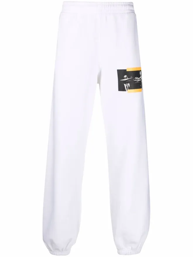 OFF-WHITE Off-White カラヴァッジョ絵柄入りスリムトラックパンツの商品画像