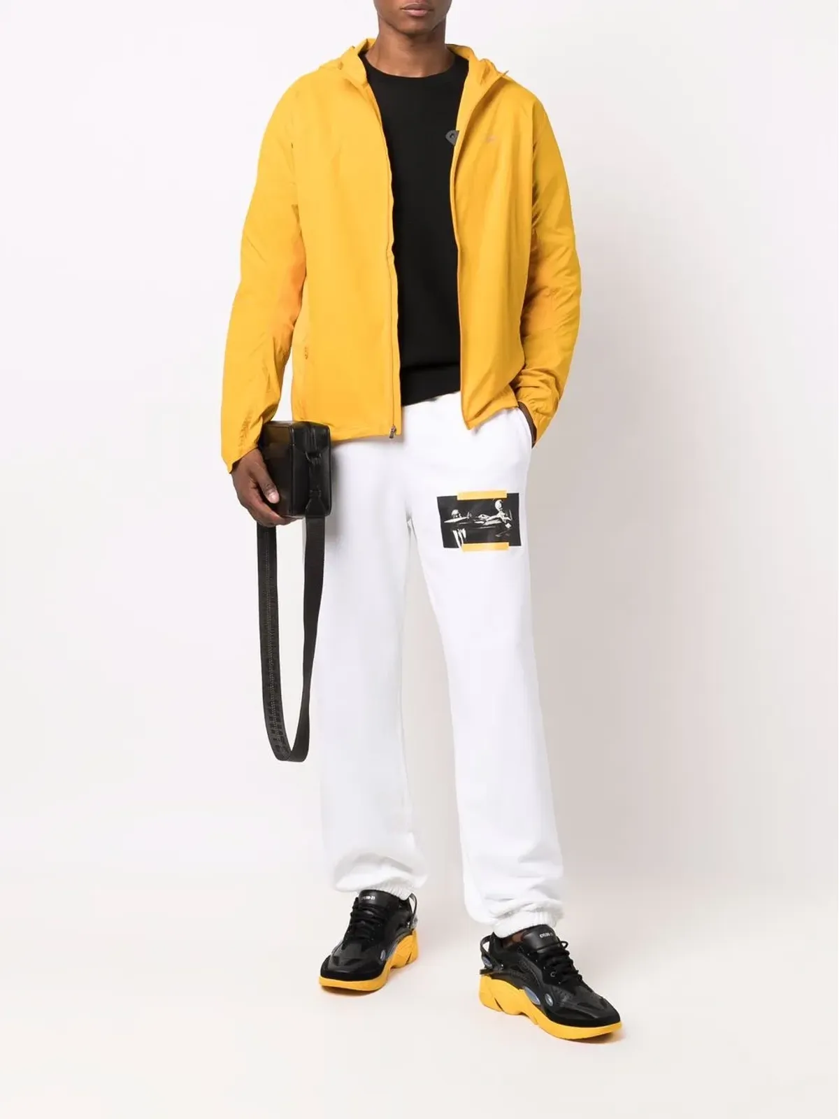 Off-White カラヴァッジョ絵柄入りスリムトラックパンツ - 画像2