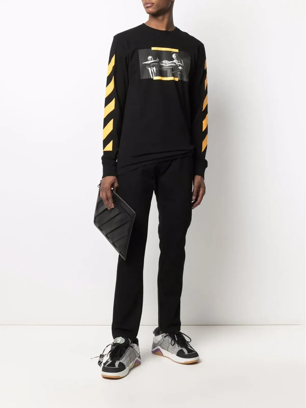 Off-White Caravaggio print long-sleeve T-shirt - Black - 画像2