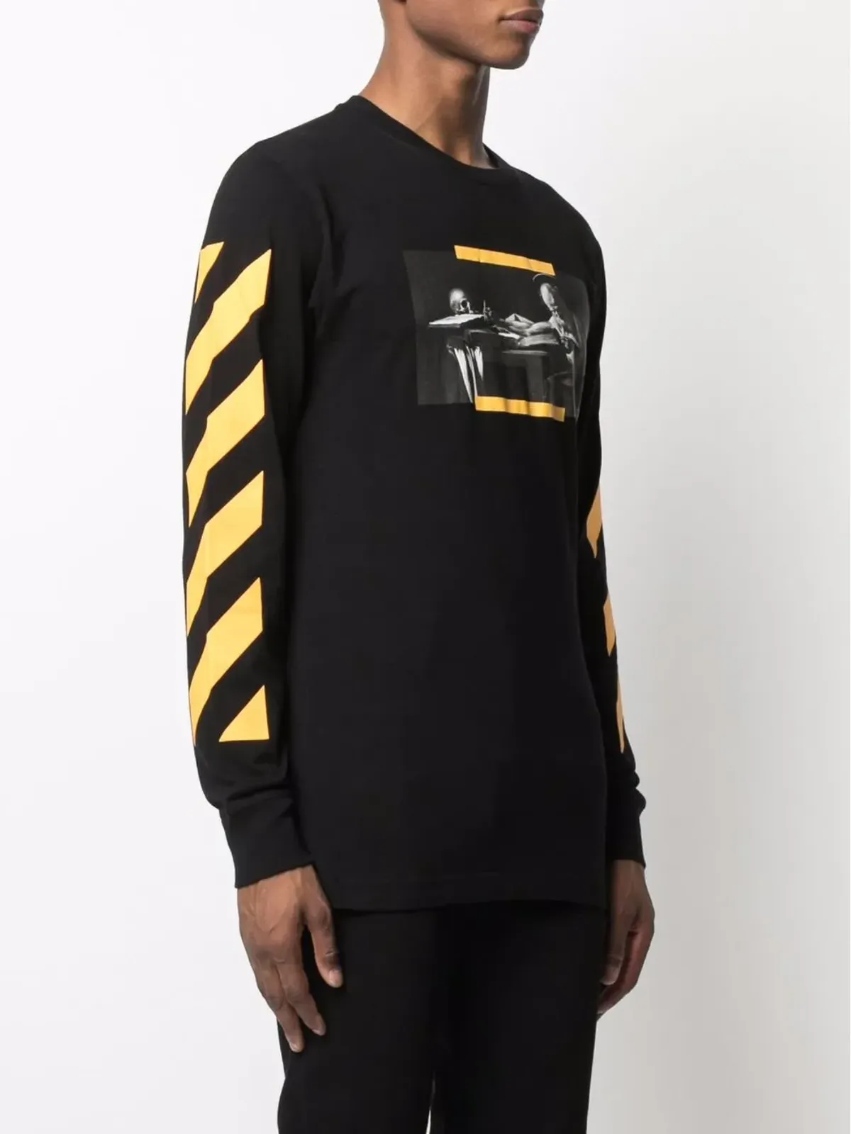 Off-White Caravaggio print long-sleeve T-shirt - Black - 画像3