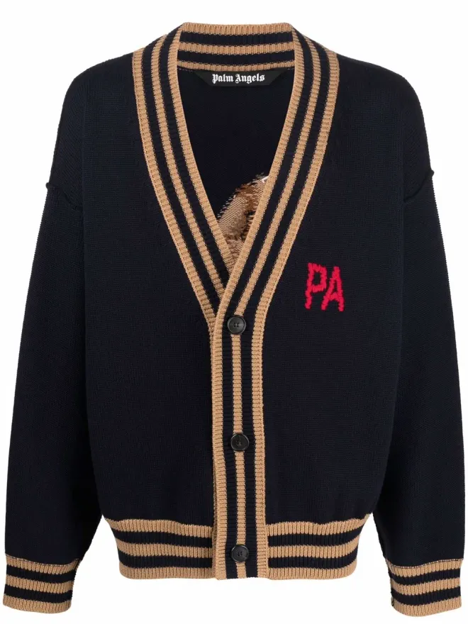Palm Angels Palm Angels ベアモチーフ カーディガン - ブルーの商品画像