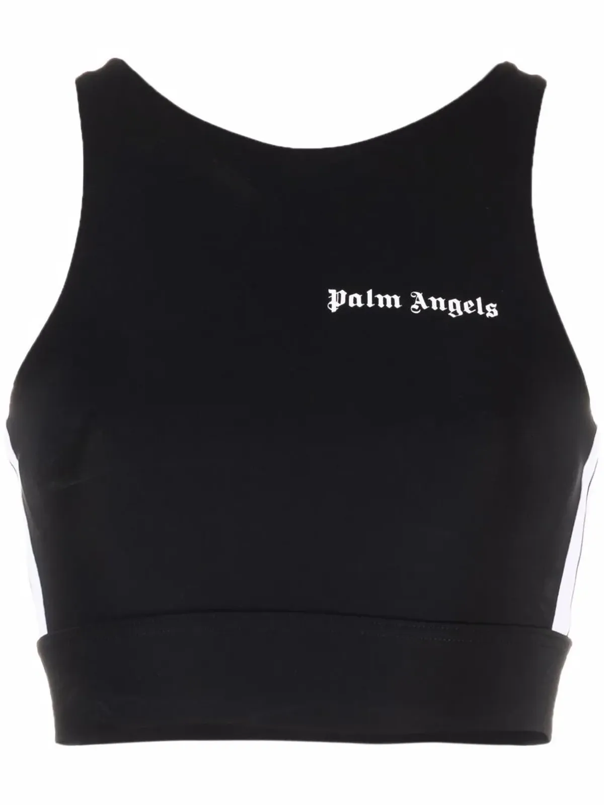 Palm Angels サイドストライプ クロップドトップ - ブラック - 画像1