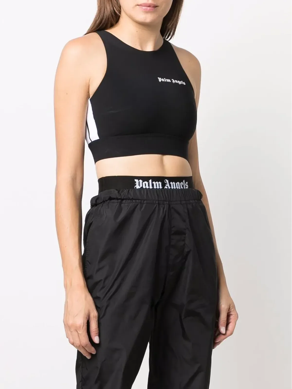 Palm Angels サイドストライプ クロップドトップ - ブラック - 画像3