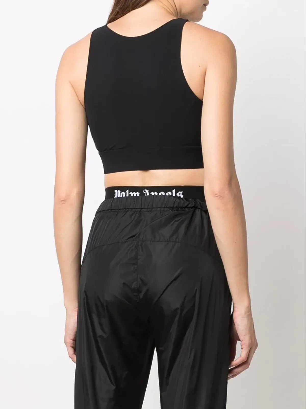 Palm Angels サイドストライプ クロップドトップ - ブラック - 画像4