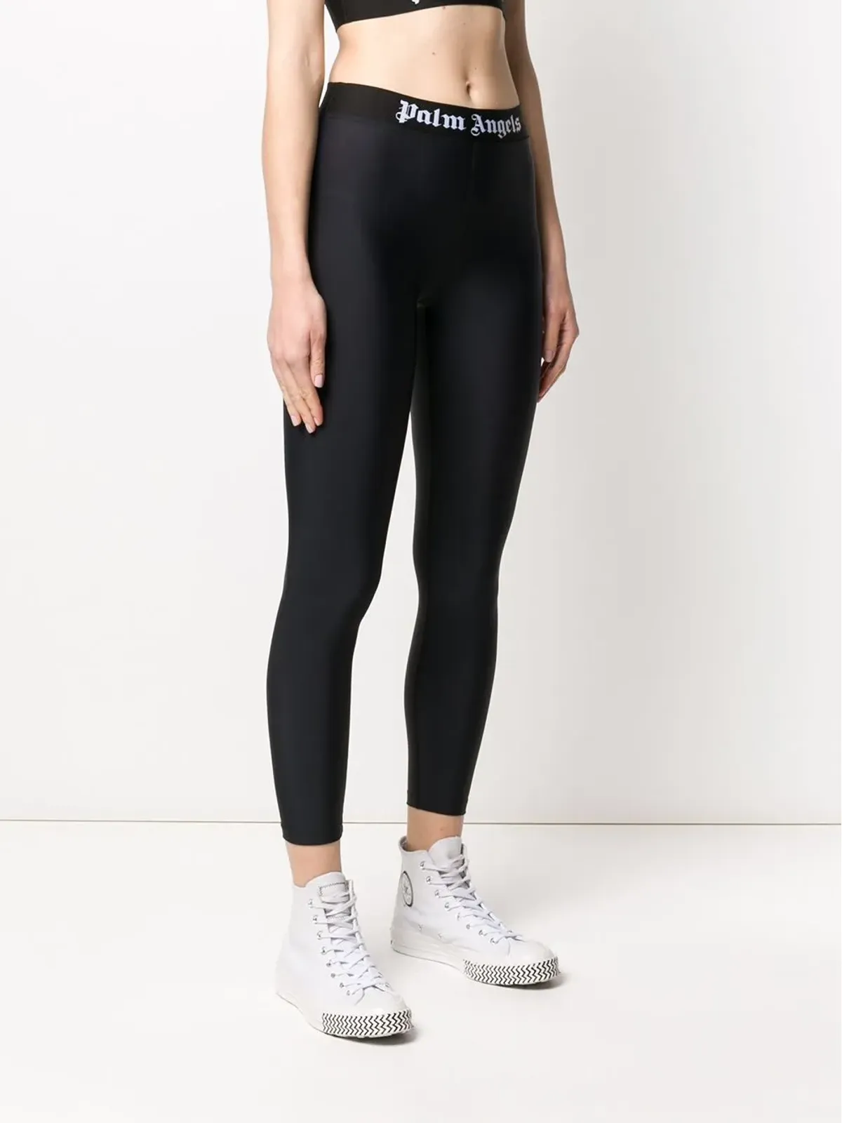 Palm Angels ロゴウエストバンド クロップドレギンス - 画像3