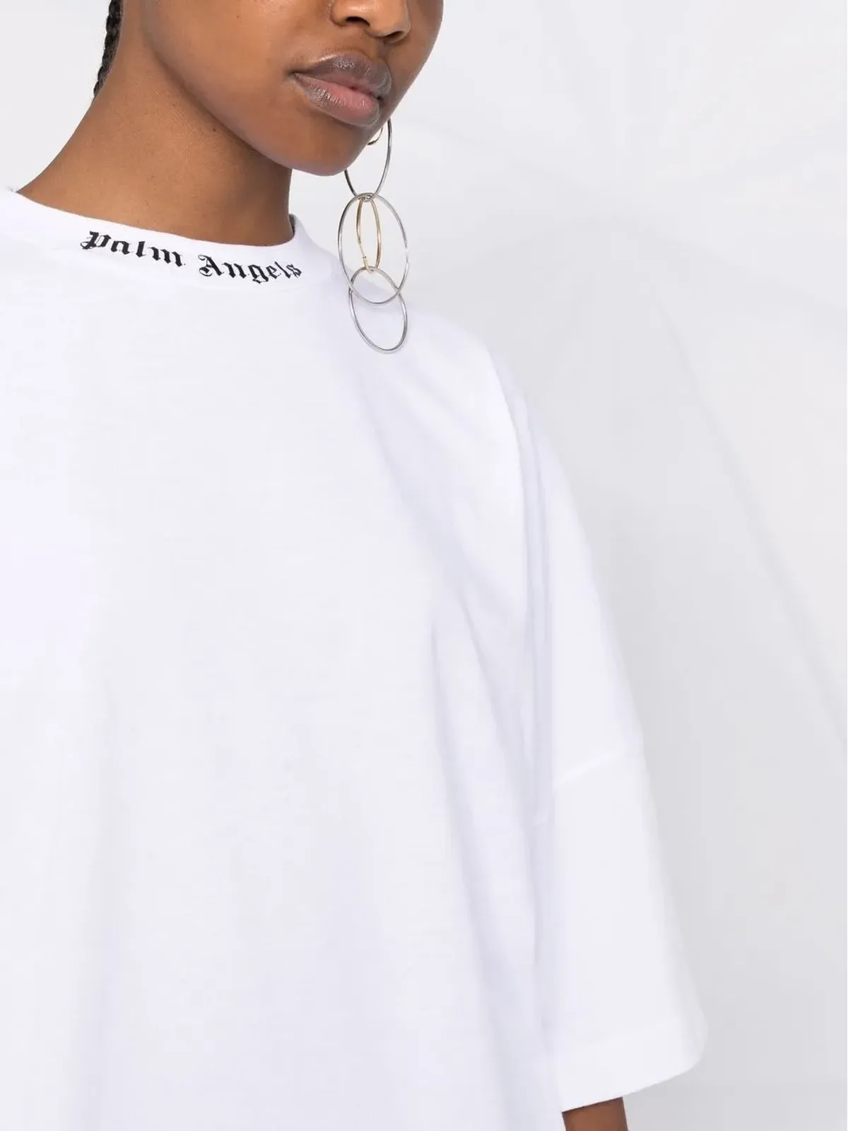 Palm Angels ロゴプリント・ハイネックTシャツ - 画像3