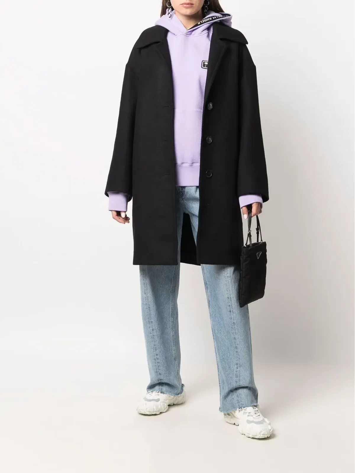 Palm Angels ロゴプリントのオーバーサイズコート - 画像2