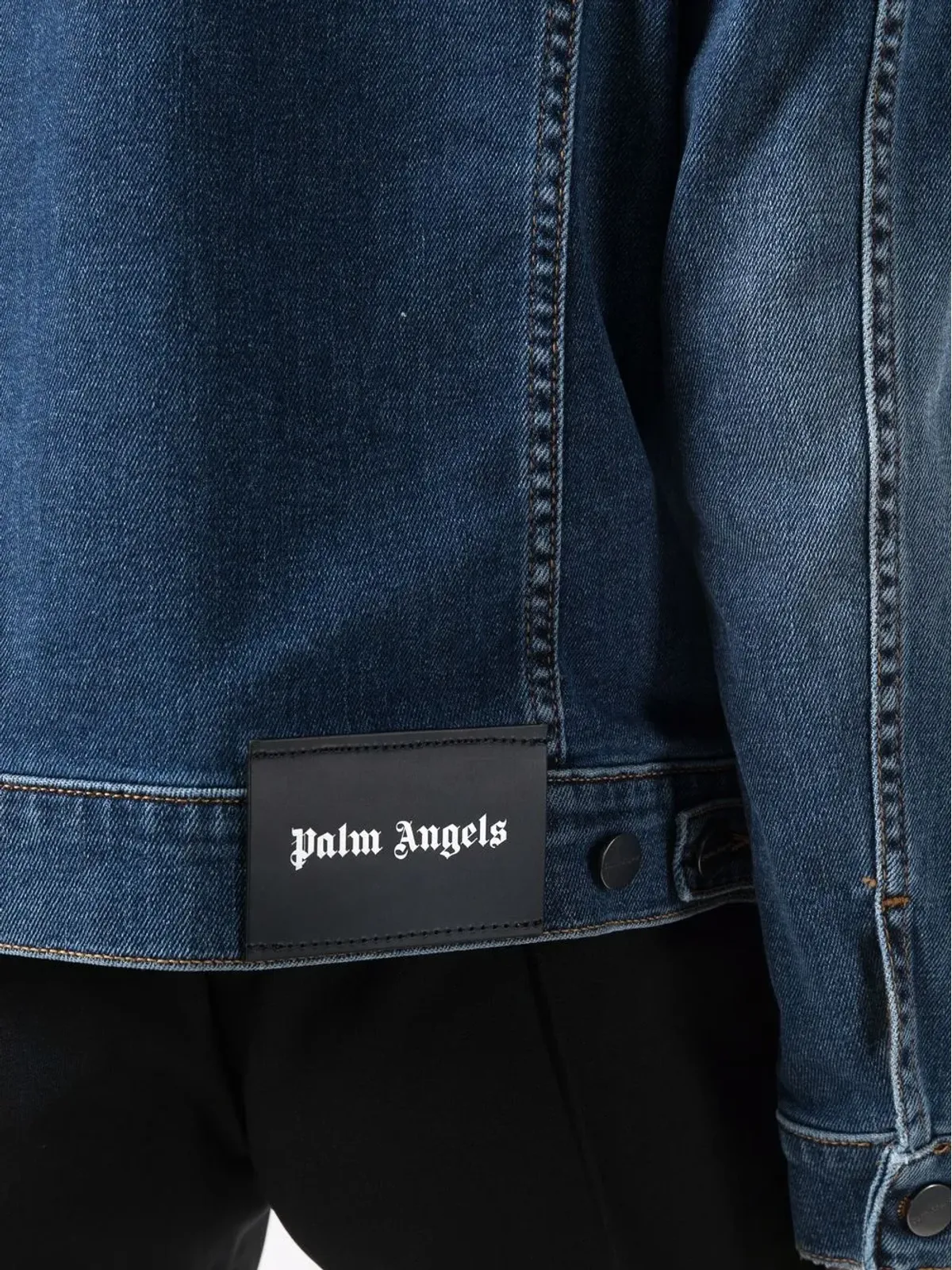 Palm Angels ロゴプリントデニムジャケット - 画像5