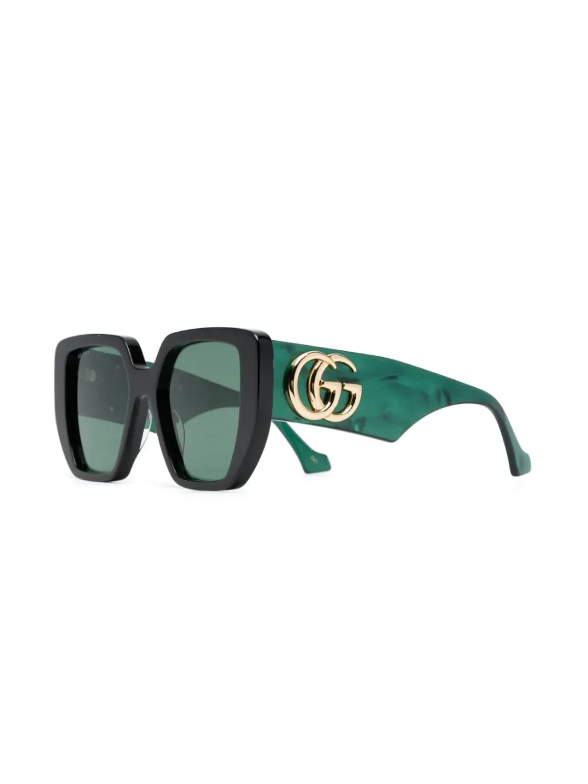 Gucci Eyewear インターロッキングG オーバーサイズフレーム サングラス - ブラック - 画像2